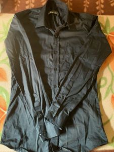 Men's Tailor custom fit Black solid shirt