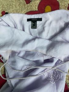 Long Lavender Dress With Sequence Work