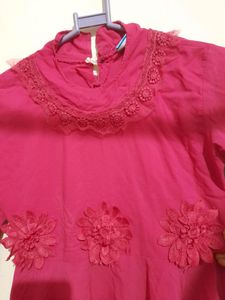 Crop Top ,hot Pink, Body Fitting,party Wear,