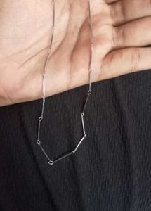 Hammered Bar Silver Necklace