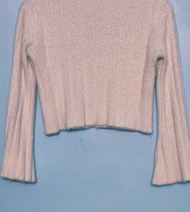 Fluffy Knit Bell Sleeve Sweater