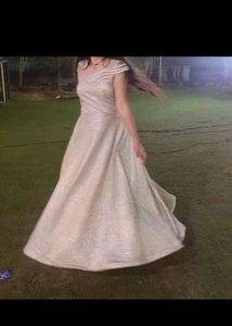 PARTY WEAR SILVER GOWN