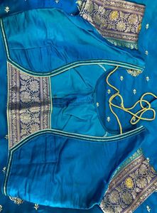 Chintamani Bridal Shalu with stitched blouse.