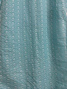 blue chikankari kurti