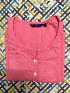 Coral Embroidered Top - XL