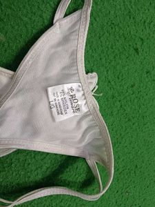 White Butterfly Detail Thong