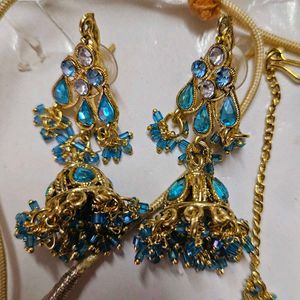 Blue stone jewelry set