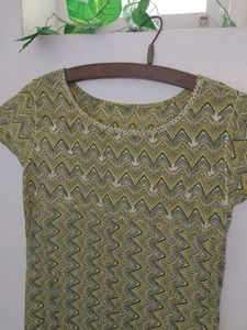 Green Knit Midi Dress