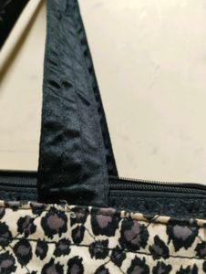 Leopard Print Tote Bag with Bow