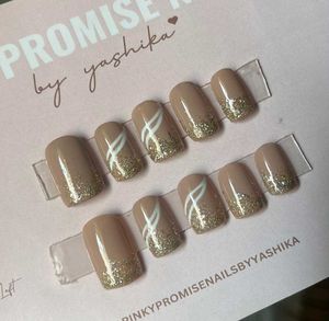 Beige Press-On Nails