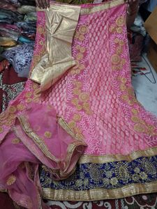 Pink Embroidered Lehenga Choli