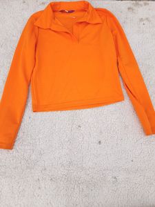 Cargo Jeans + Orange Top Combo