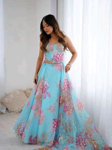 Fully Stiched Floral Lehenga