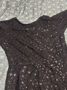 Black Cotton Chikankari Dress With Any Free Item🤩