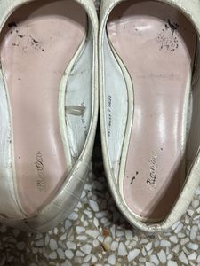 Bata White Ballerinas