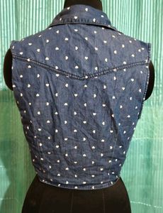 Size S/M 🎁Buy 2 Get 1 Free🎁 Denim Heart Top