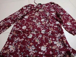 Maroon Top With Knot