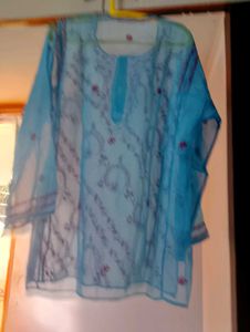 Blue Embroidered Kurta