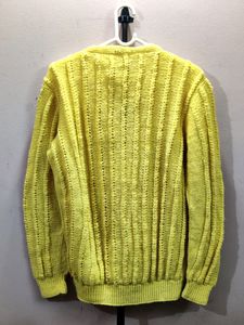 vintage yellow stripped sweater full sleeves