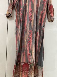Floral Striped Kurti