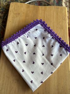 Handkerchief For Women Crochet Border