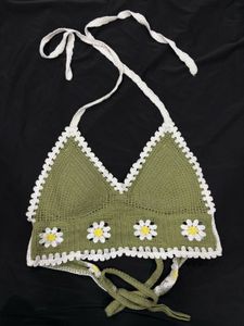 Crochet Daisy Halter Top
