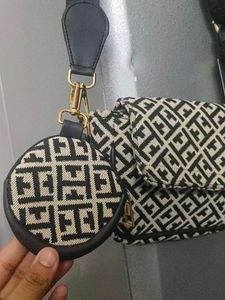 New Tagged Sling Bag  With A Coin Pouch