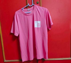 Pink T-shirt With Backprint