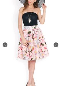Floral knee length midi skirt