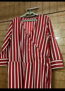 Striped Wrap Dress
