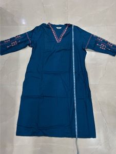 Blue Embroidery Kurta - XXL Max