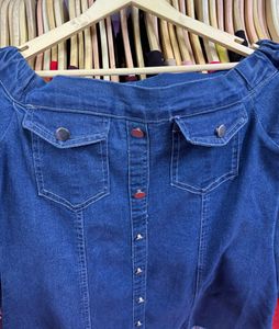 Denim Off-Shoulder Dress