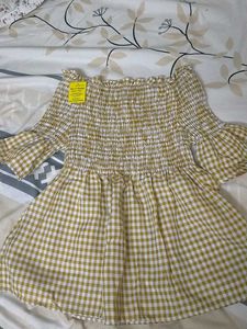 Gingham Smocked Crop Top