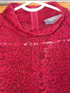 Vero Moda Red Lace Party top M/38