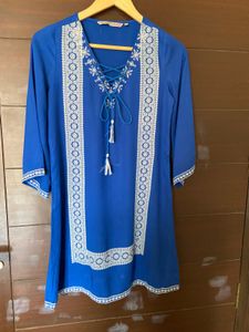 Colour Me By Melange Indigo Kurta (xs)