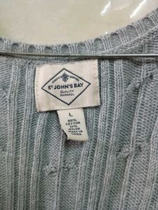St. John Gray Cardigan Sweater
