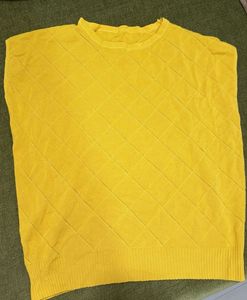Yellow Knit Sleeveless Top
