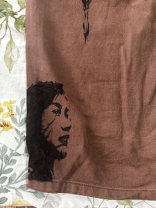 Custom painted Brown Carpenter Jeans