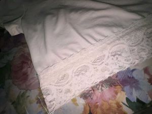 White Lace Trimmed Top