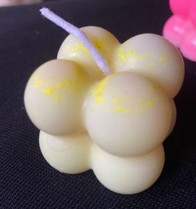 Yellow Bubble Candle