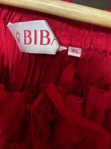 BIBA Red Silk Palazzo (xl)