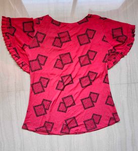 Zola Peach Geometric Top