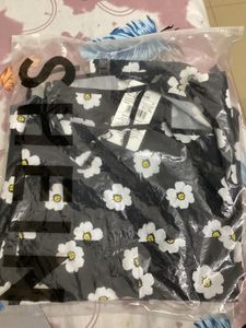 Black and white Floral Print Jumpsuit