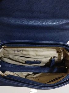 Navy Blue Turn-Lock Handbag