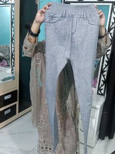 Gray Jeggings like new grey colour legging ❤️
