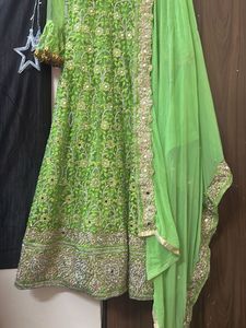 Elegant Green Anarkali Suit
