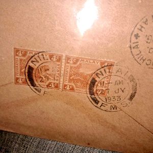 1933 MALAYA POST ENVELOPE