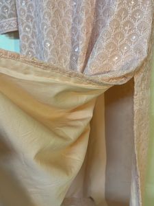 Embroidered Peach Kurti