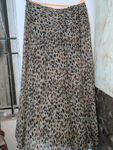 Leopard Print Midi Skirt