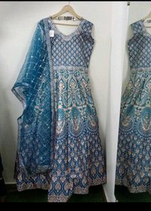 SILK WEDDING GOWN WITH DUPATTA